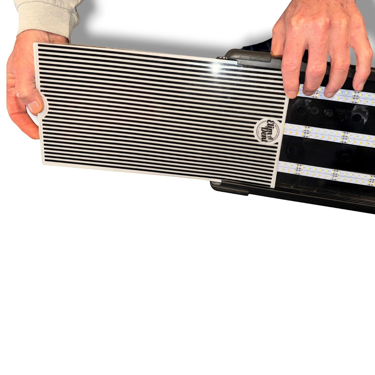 Elimadent 14" clear mylar plastic film with black horizontal lines for PDR lights.