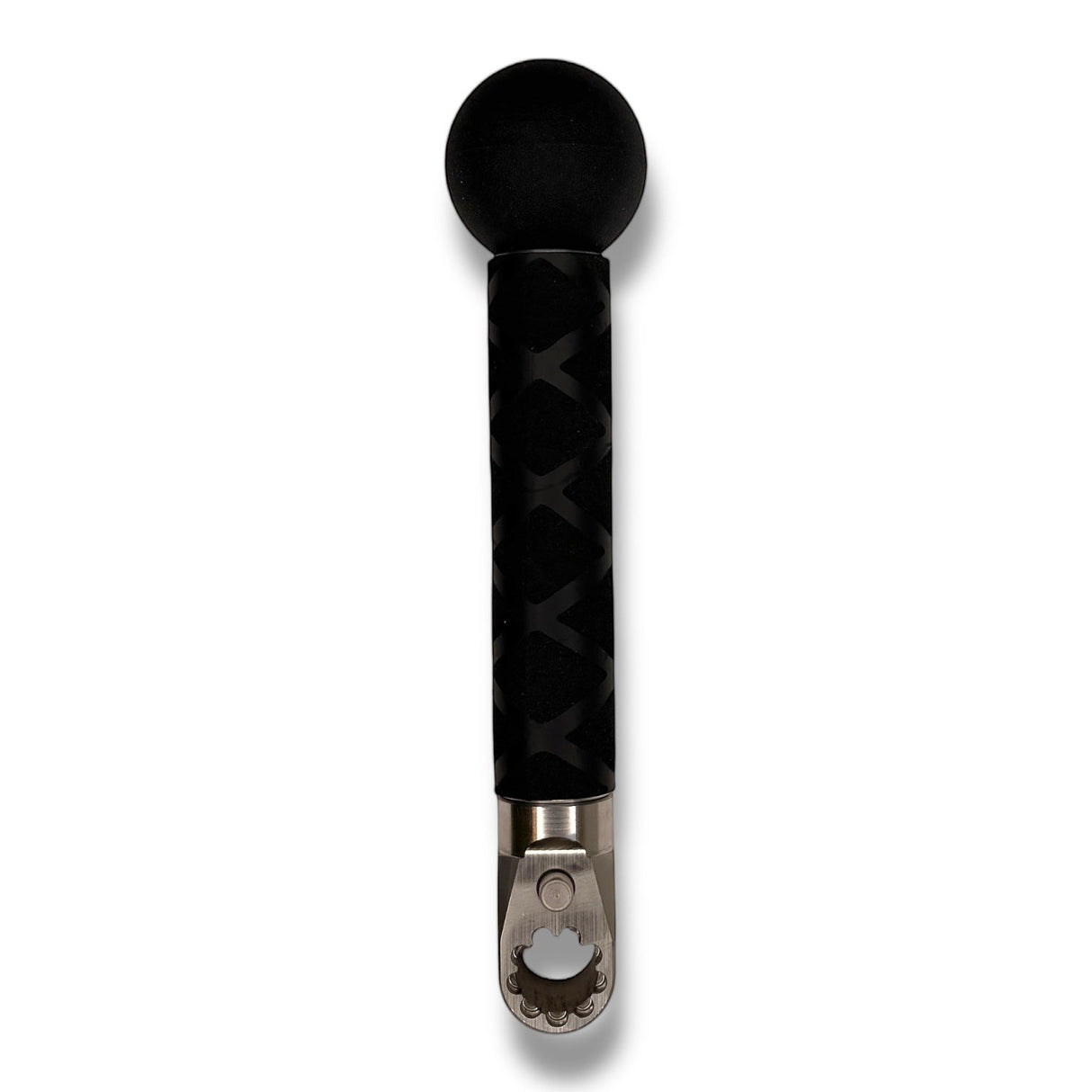 Anson PDR Tequila black compact hub rattlesnake tail set with a textured grip and metal connector.