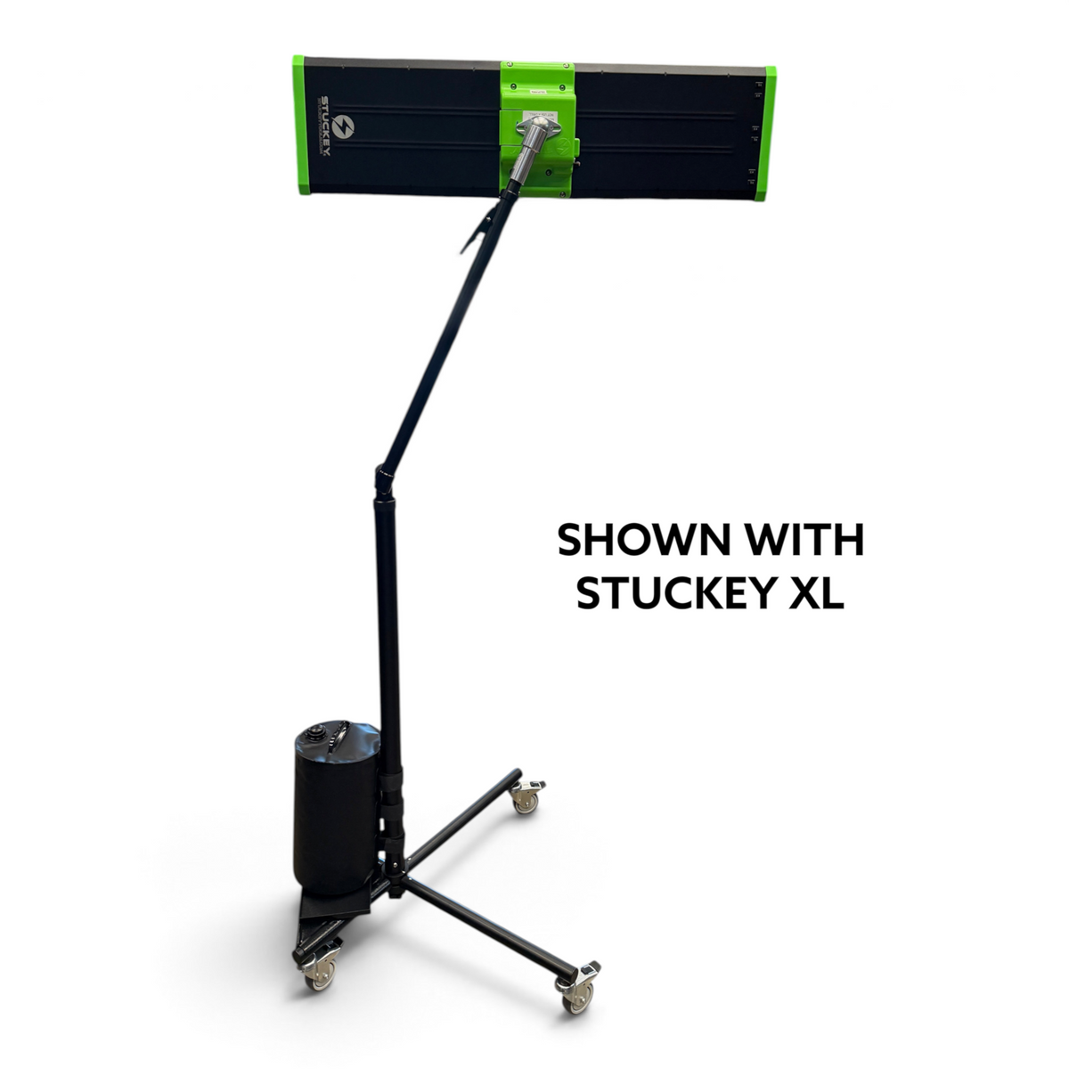 Anson PDR BLE Anson PDR X portable dent repair light stand with black frame, green accents, and rolling base in a shop