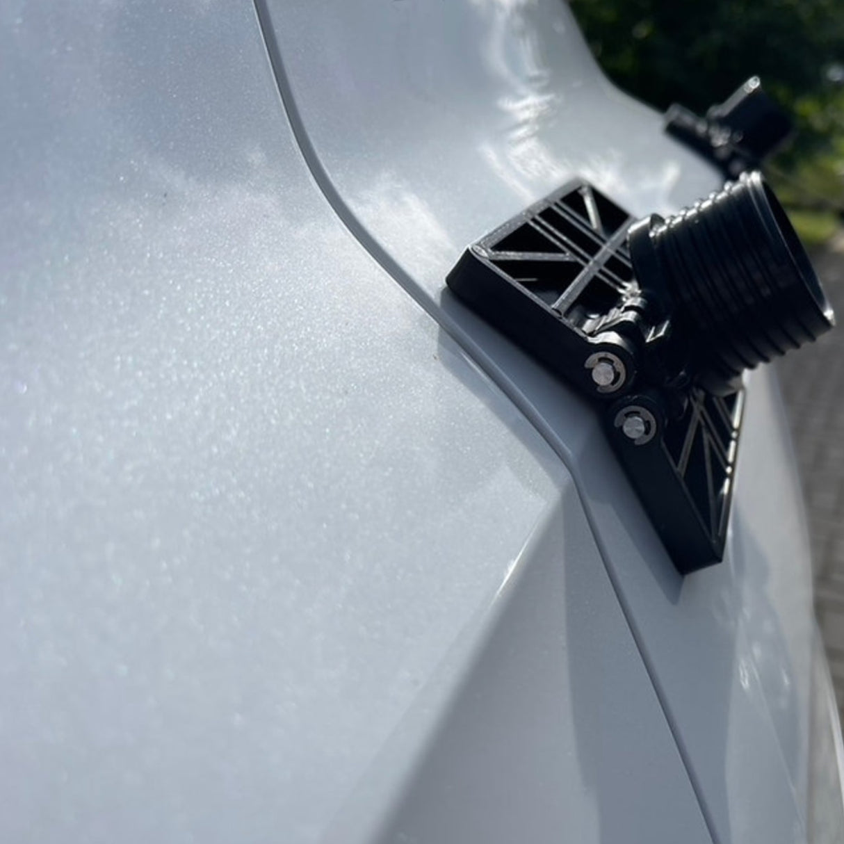 Anson PDR JVF Body Line Buddy small foot for dent repair on a white car body line.