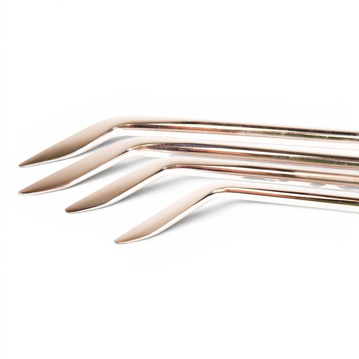 Anson PDR Caballero 1 hub set of four metal picks with sharp, single-bend tips for PDR work.