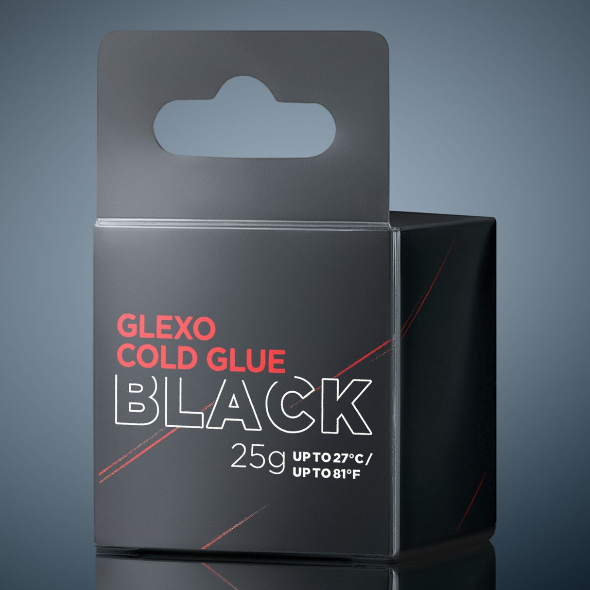 Anson PDR Glexo Black cold glue 25g stick for PDR, optimized for temperatures up to 86°F in a professional box.