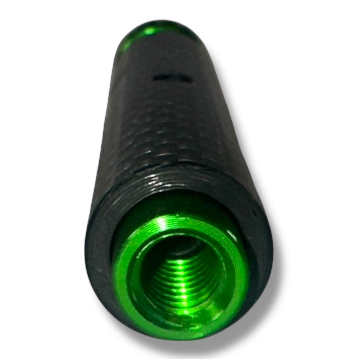 Anson PDR Dent Vision ShockBlocker knockdown tool in green with a carbon fiber sleeve for paintless dent repair