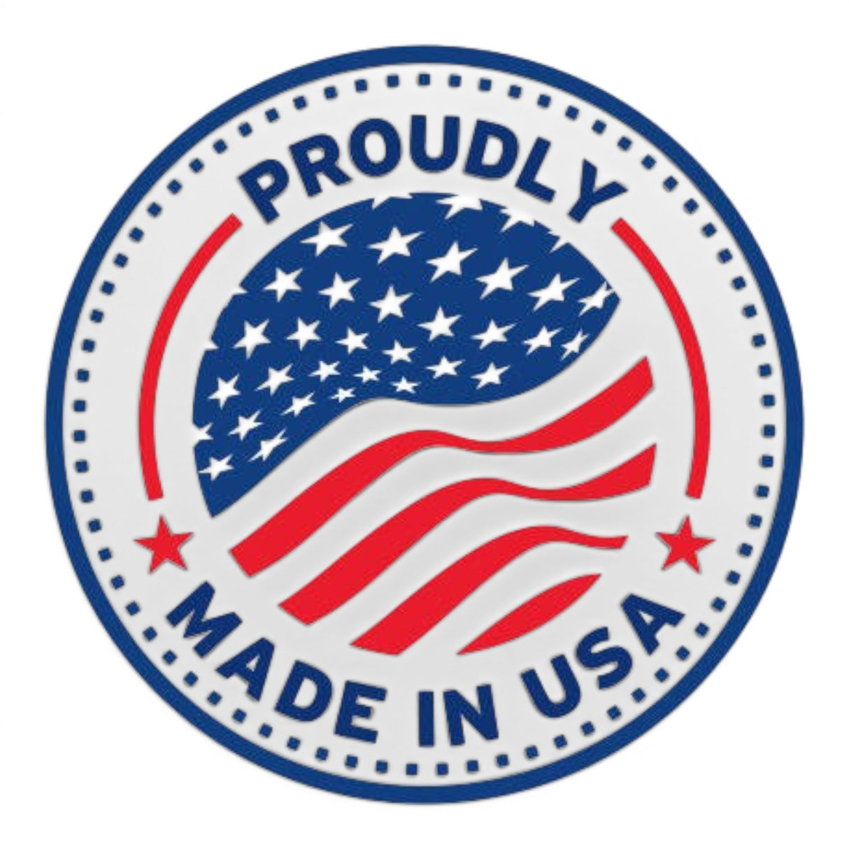 Anson PDR Proudly Made in USA circular emblem with American flag design