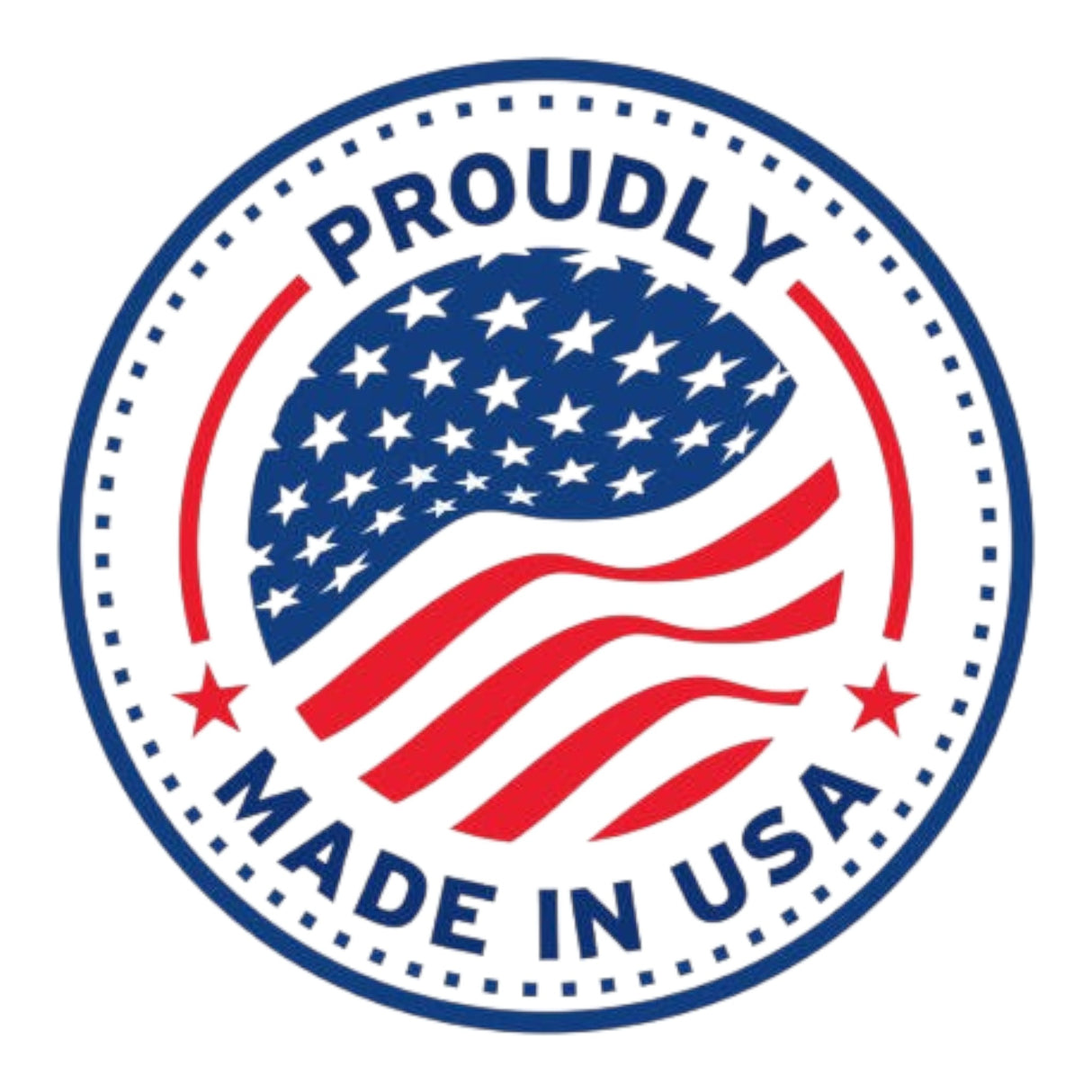 Anson PDR Proudly Made in USA circular emblem with American flag design