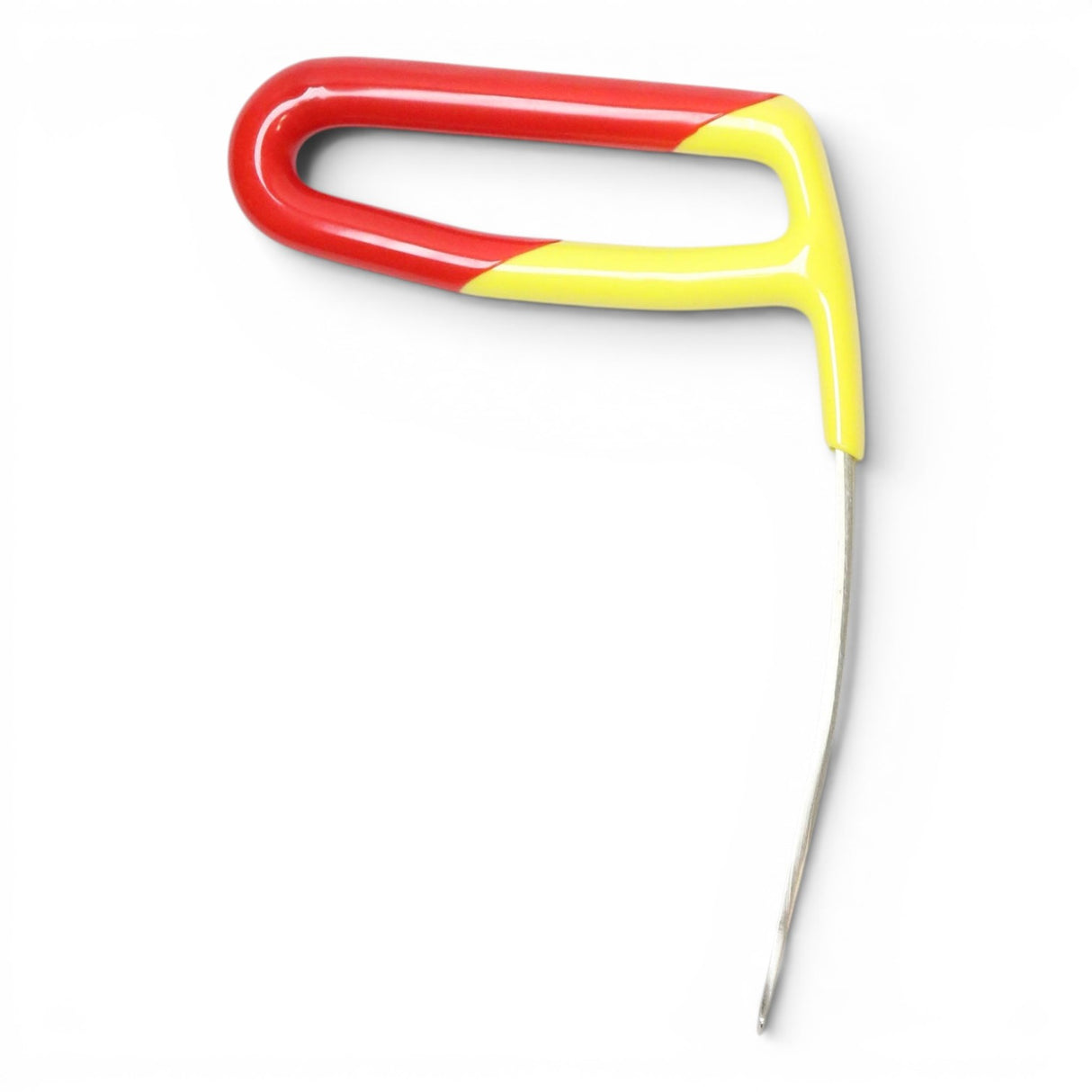 Anson PDR Tools Rattlesnake 3/4" tail PDR tool with red and yellow handle and curved metal shaft.
