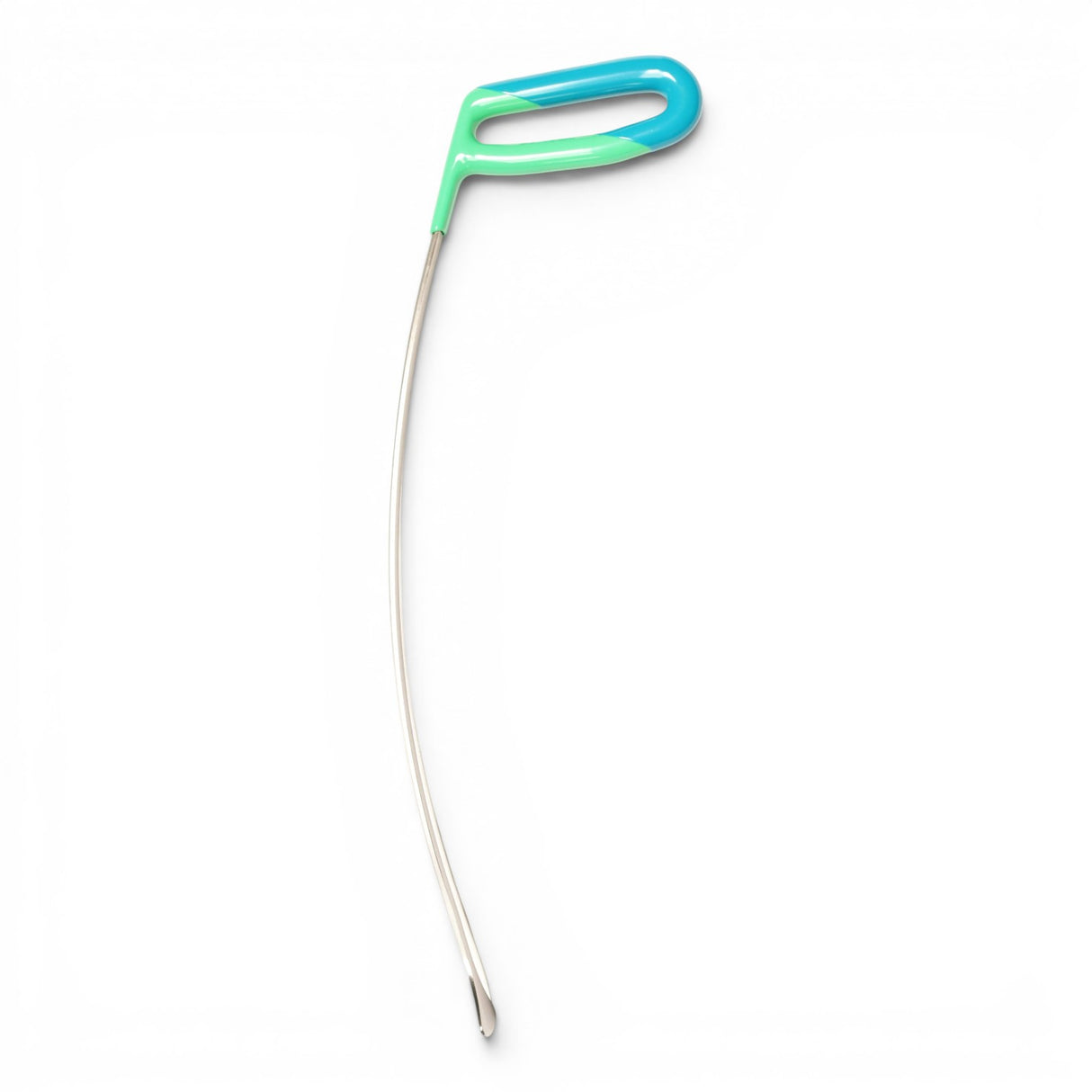 Anson PDR Tequila Rattlesnake 1 1/4" tail PDR tool with a curved metal rod and a dual-color blue and green handle.
