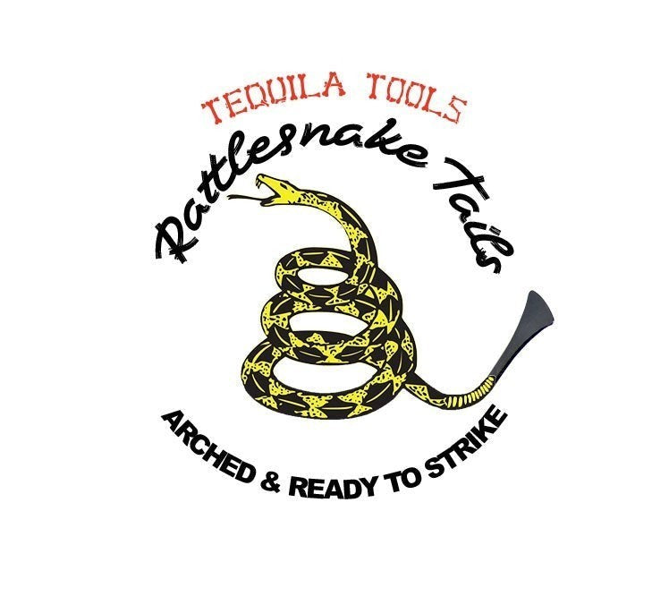 Anson PDR Rattlesnake 1 1/4" tail set with compact handle, pre-curved whale tails for PDR.