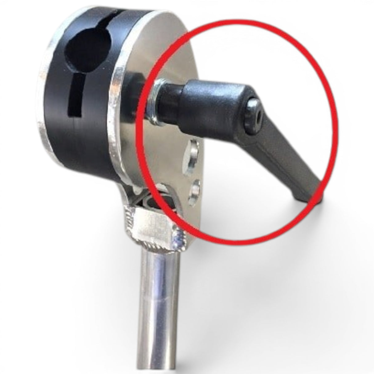 Anson PDR replacement adjustable pivot handle for LS1/LS3 PDR Light stands with nylon block pivot. Black plastic handle.