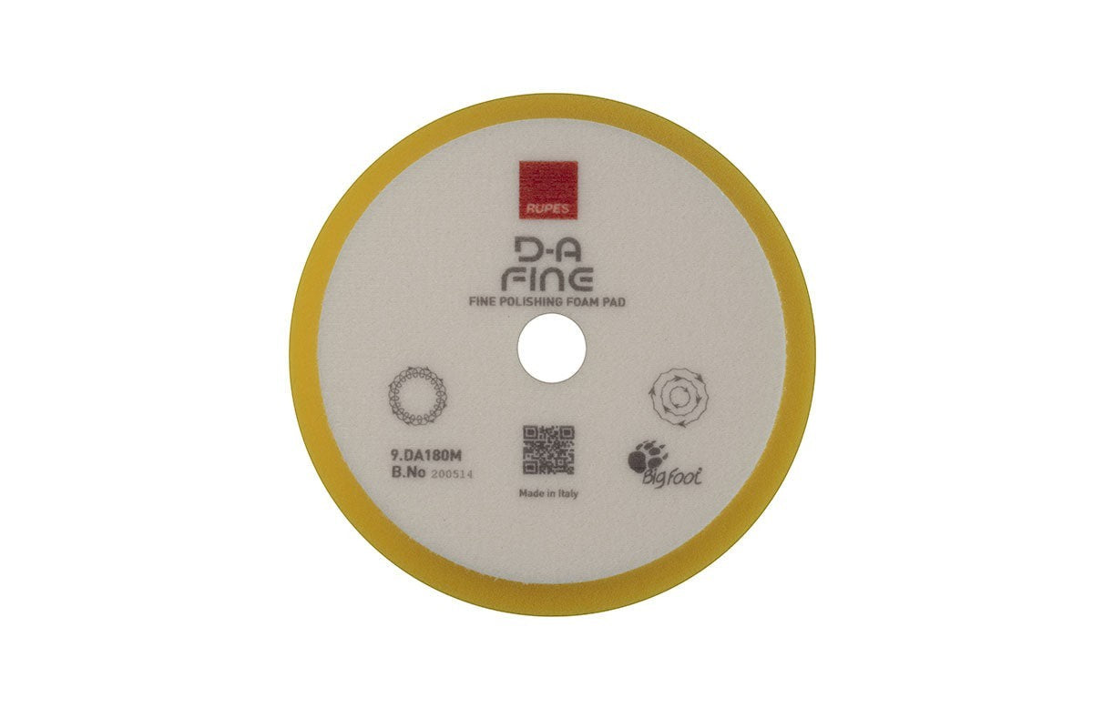 Anson PDR Rupes D-A FINE yellow finishing foam pad for automotive paint polishing and defect removal