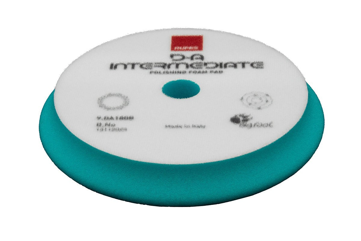 Anson PDR Rupes D-A Intermediate foam polishing pad in teal with white backing for car paint defect removal