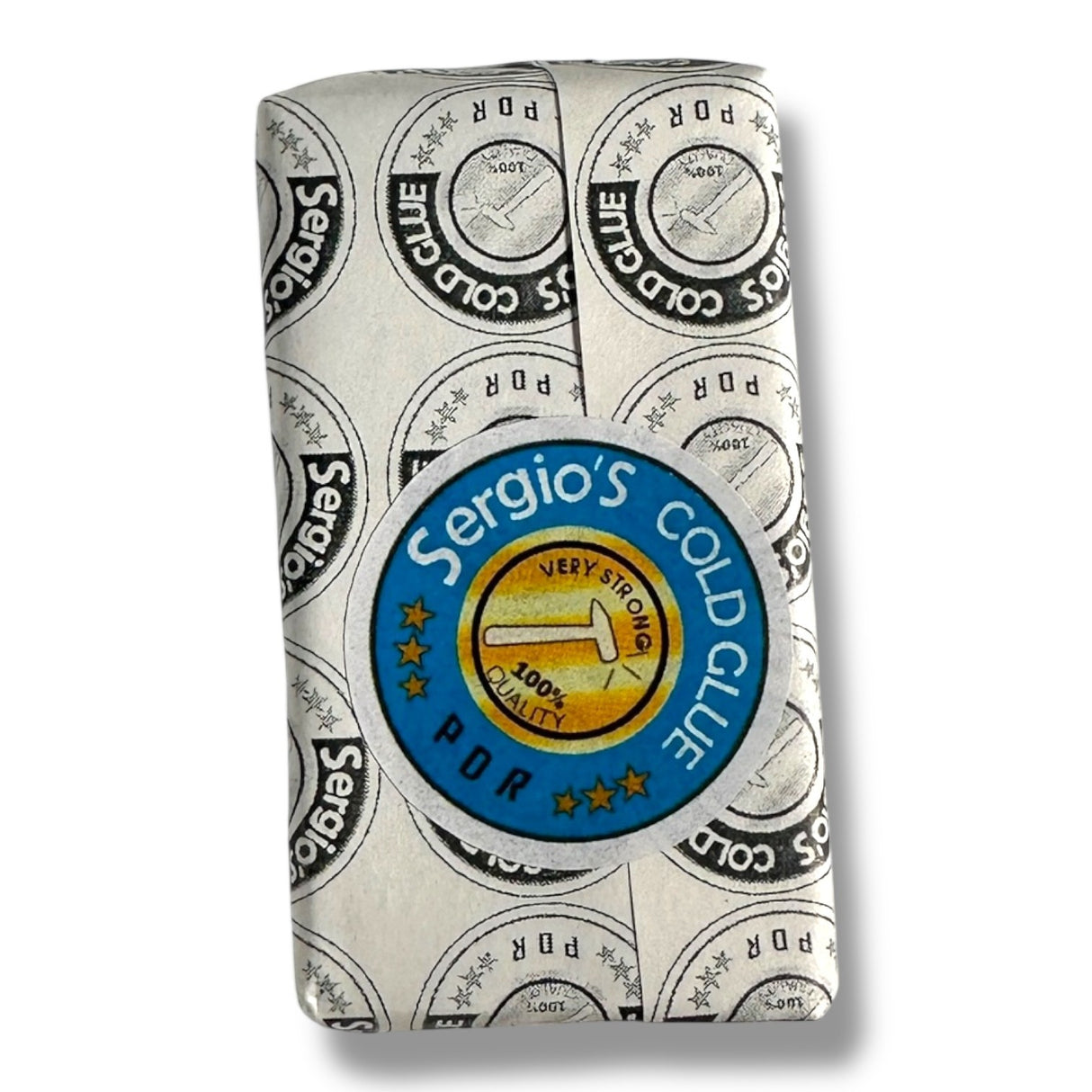 Anson PDR Sergio's Cold Glue putty for automotive dent removal in branded white paper packaging with blue label.
