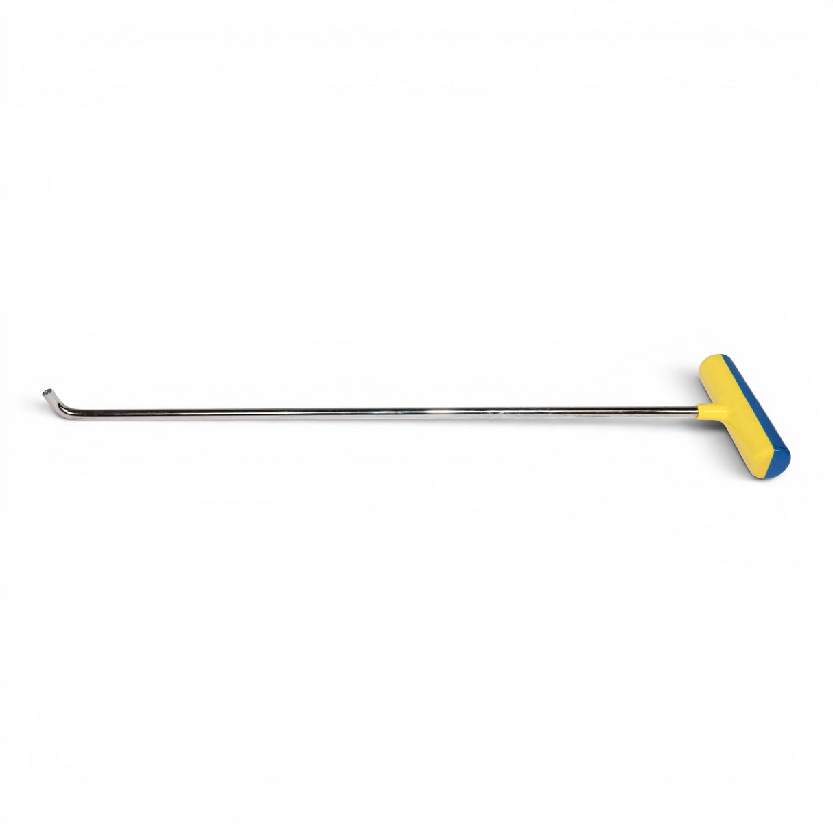 Anson PDR stainless steel single bend PDR rod with interchangeable tip and yellow/blue T-handle.