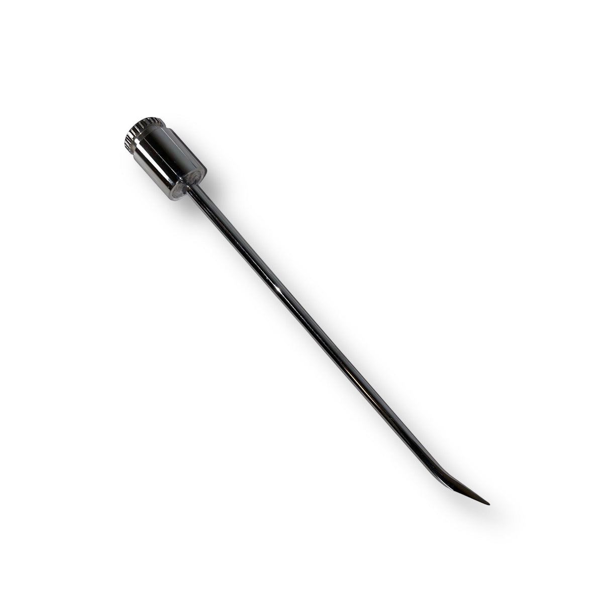 Anson PDR stainless steel ice pick with inline grip handle, sharp tip, and knurled end.