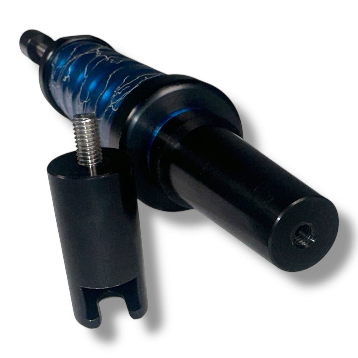 Anson PDR Dent Vision Storm Breaker blue slide hammer with black handle and detachable threaded metal adapter