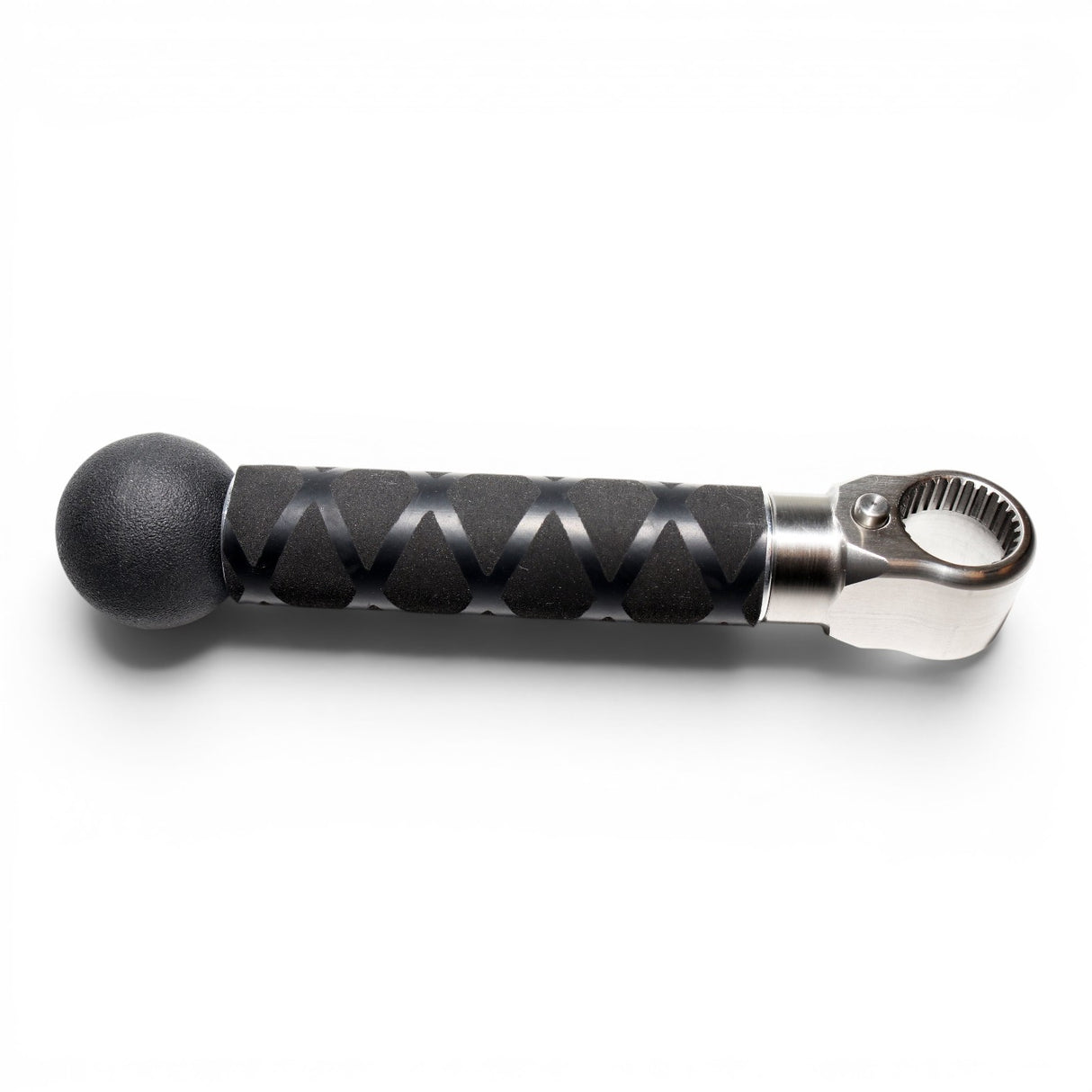 Anson PDR Tactical Guerrilla Grip handle with black textured grip and stainless steel end.