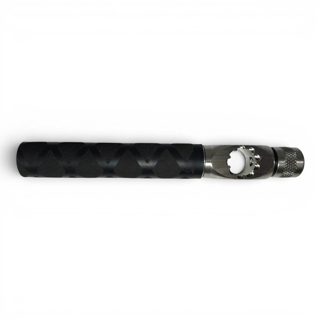 Anson PDR Tequila Econoline compact indexing handle with black x-grip and stainless steel push-button hub mechanism.