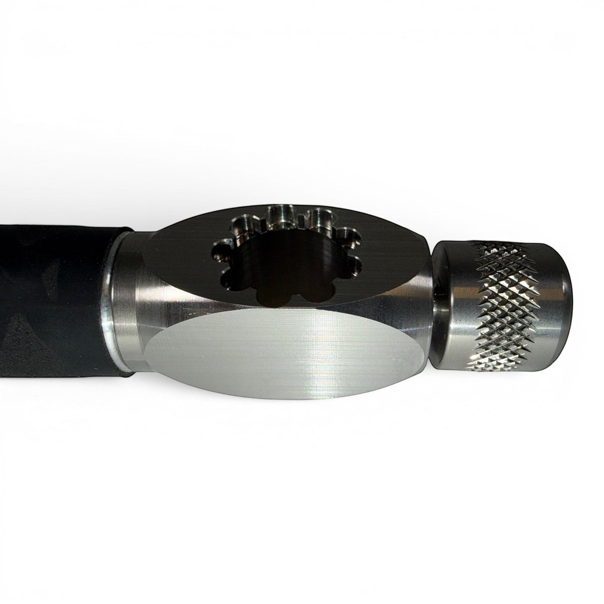 Anson PDR Tequila Econoline compact indexing handle made of stainless steel with a knurled push-button release.