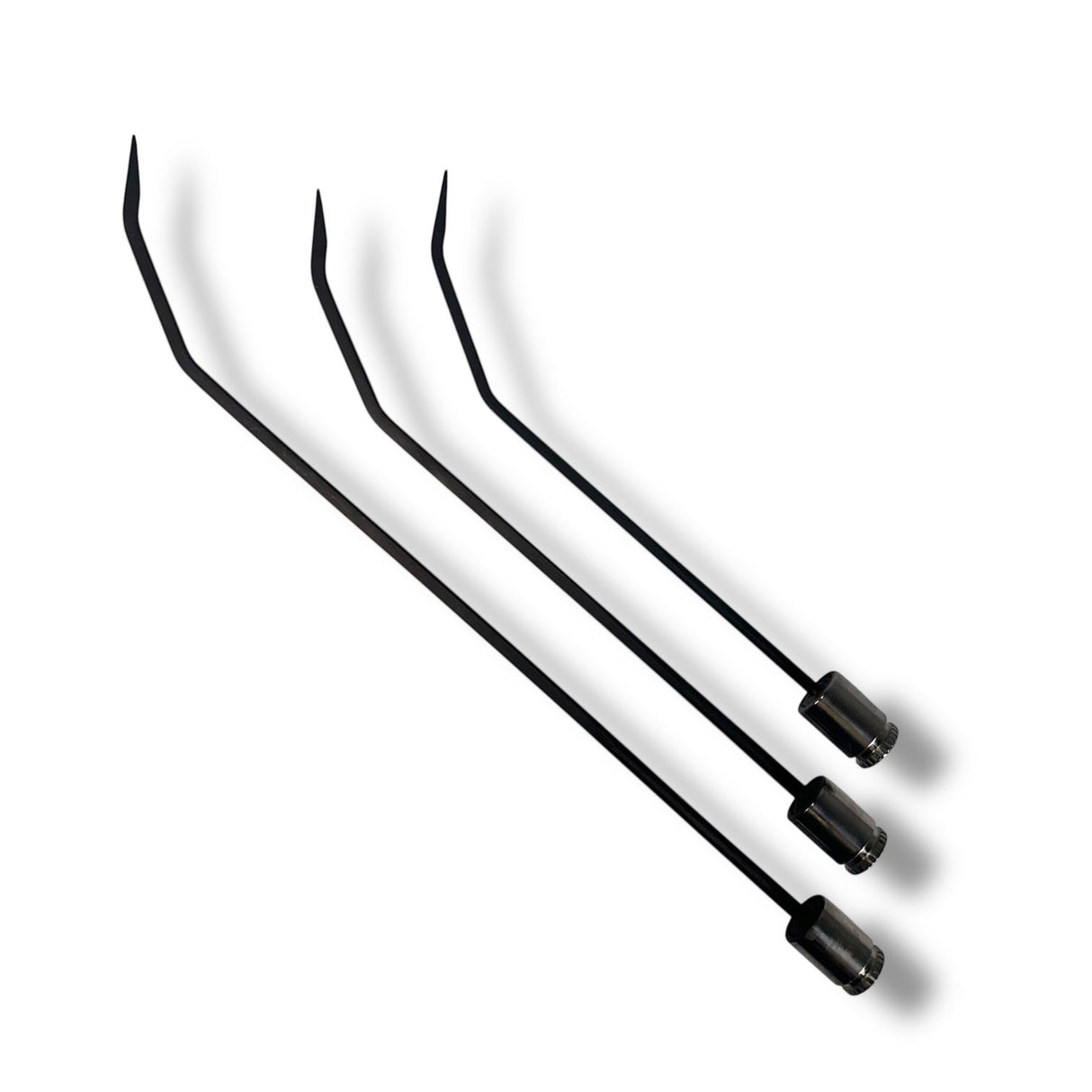 Anson PDR Tequila DG door handle set of 3 with tactical inline grip handles and sharp tips. Made of flexible spring steel.