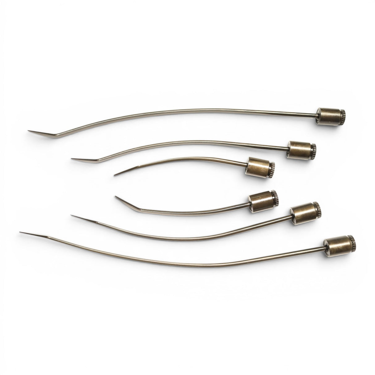 Anson PDR Tequila Indexing Hub Arched Hand Tool 1/4" set of 6 metal PDR tools with threaded ends.