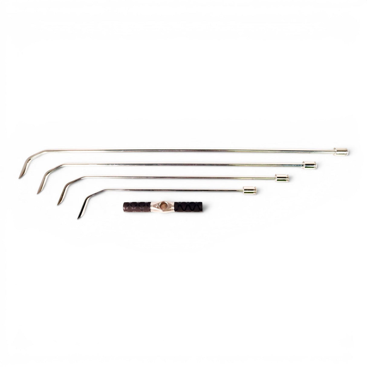 Anson PDR TEQUILA TOOLS Caballero 2 double bend PDR rods with tactical T-handle. Set includes four stainless steel rods.