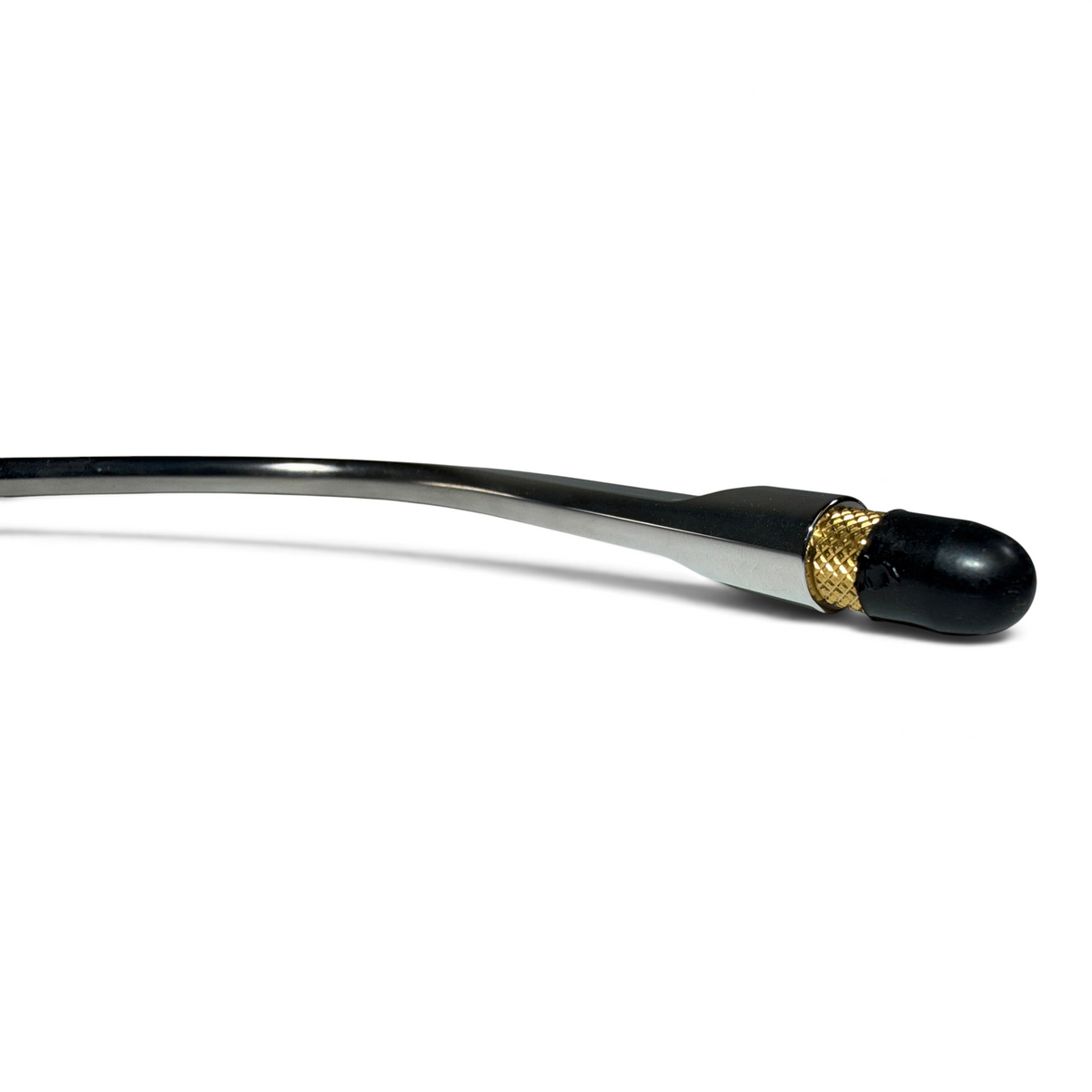 Anson PDR Tequila Tools Door Lord compact stainless steel PDR rod with a black apple tip and gold textured collar.