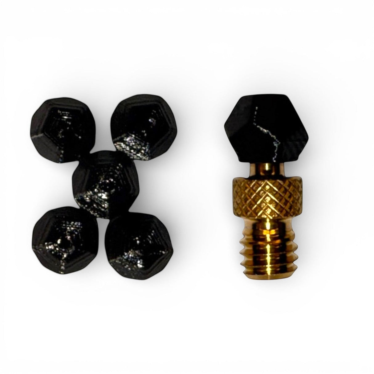 Anson Dent Vision PDR black TPU rubber Wizard Dice dent repair tool tips and one metal adapter.