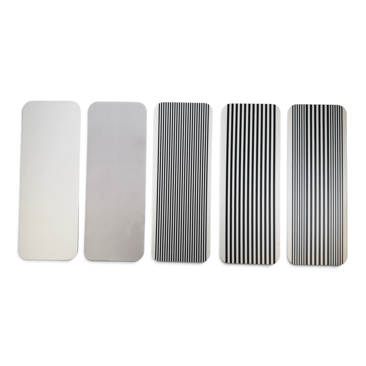 Anson PDR Elimadent X-Factor replacement lenses in various line patterns and finishes for LED inspection lights.
