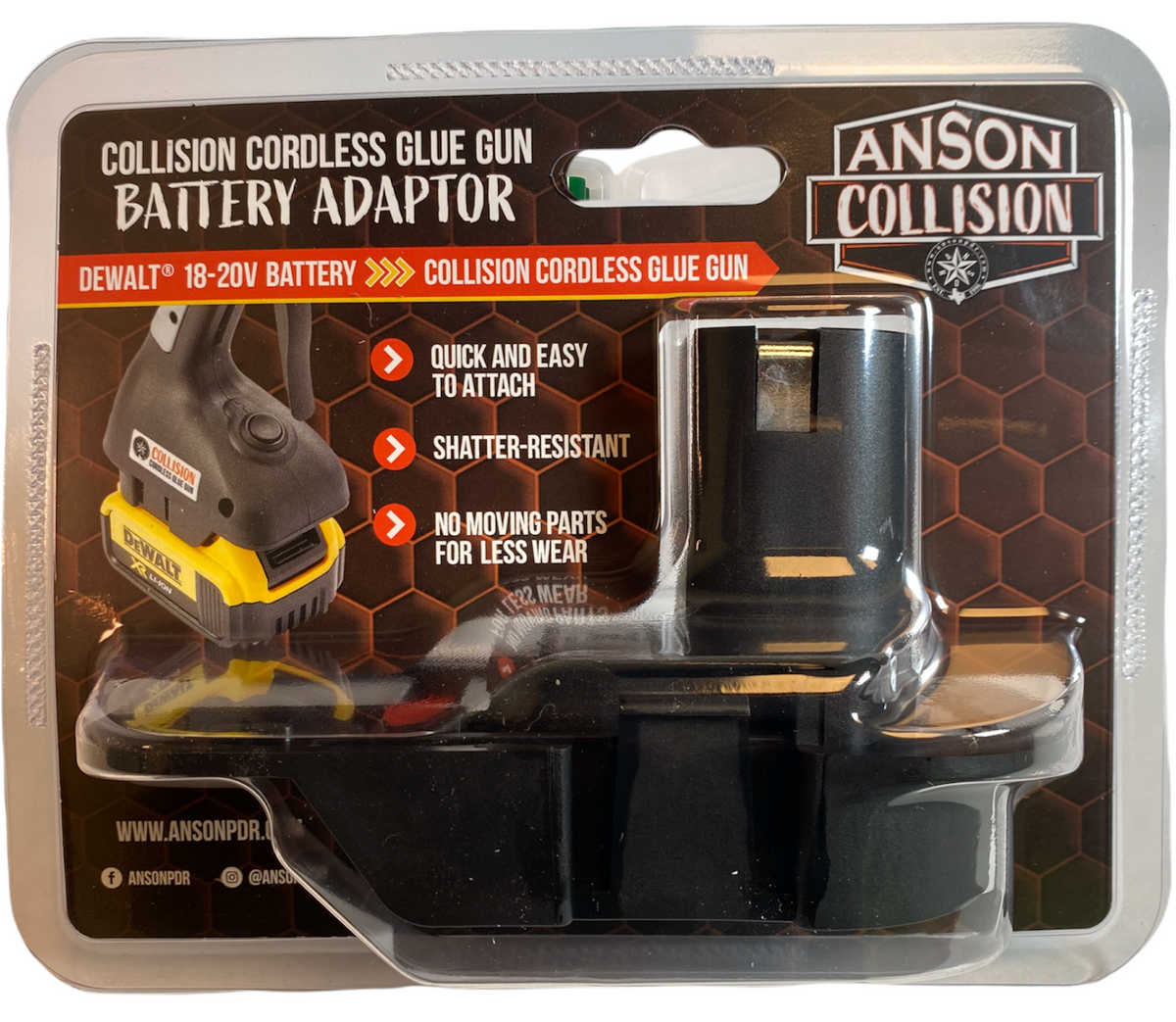 Anson Collision Ryobi to Dewalt glue gun battery Adapter – Anson PDR