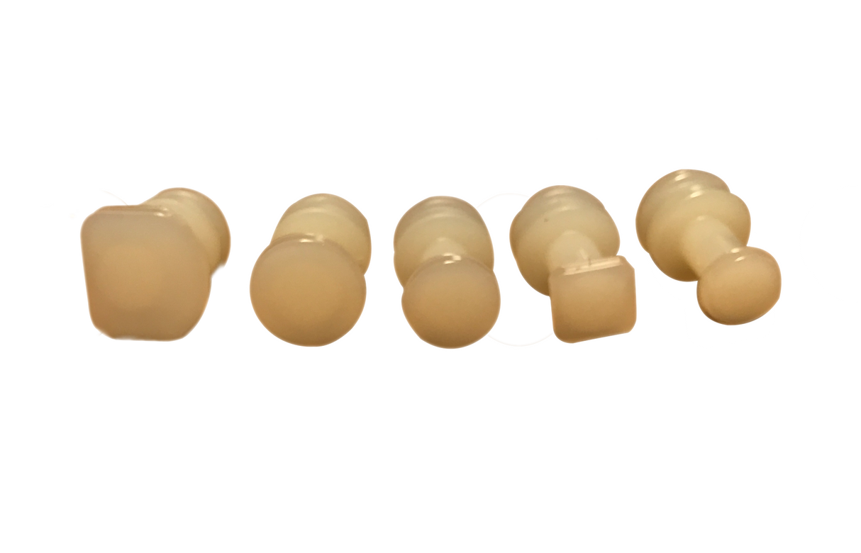WHITE Compression Head Flat Tab Variety 5pc