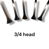 Anson PDR Rattlesnake 3/4" tail PDR tools with curved whale tails for dent repair. Made in USA.