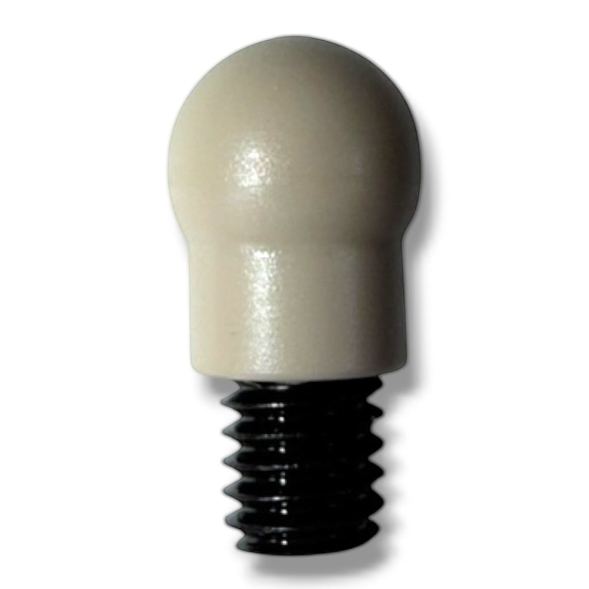 Anson PDR Monk Tip PDR tool made of beige PEEK plastic with a black threaded base.