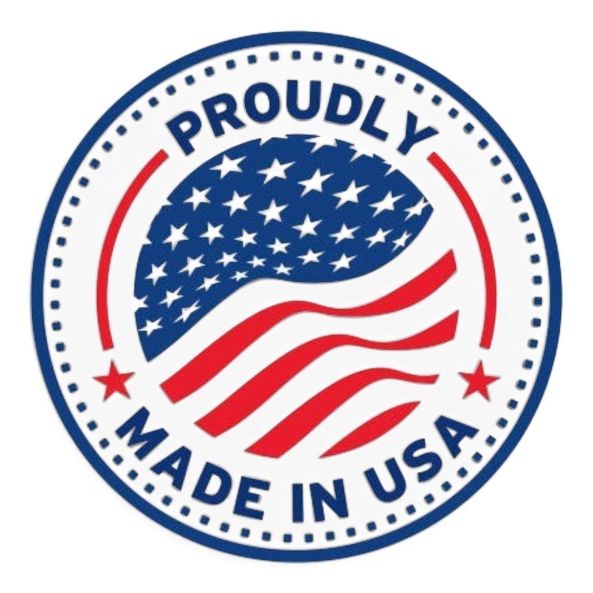 Anson PDR Proudly Made in USA circular logo with American flag design.