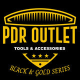 PDR Outlet Black and Gold Series cold glue tabs for PDR tools and accessories. Stainless steel with gold plating.