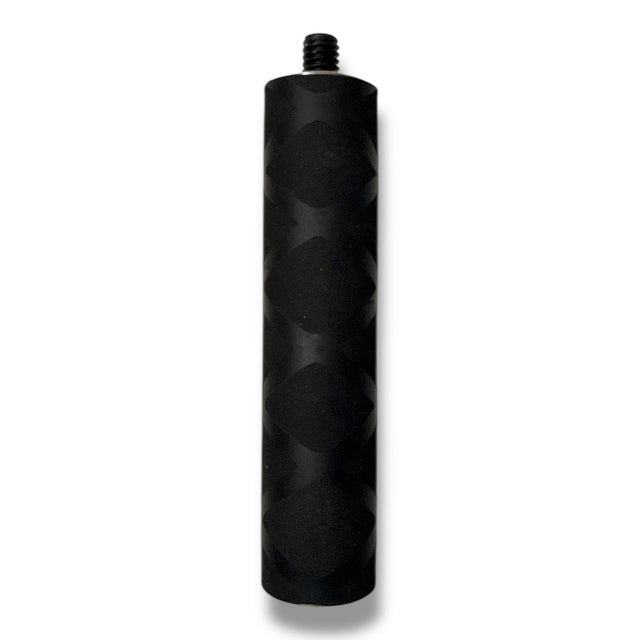 Anson PDR black knurled handle extension with X-grip, 7/8" diameter, 5" length.