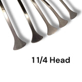 Anson PDR Rattlesnake 1 1/4" tail set with compact hub handles. Metal PDR tools.