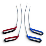 Anson PDR 4-piece set of 1/4 inch spring steel PDR tools with red and blue handles.