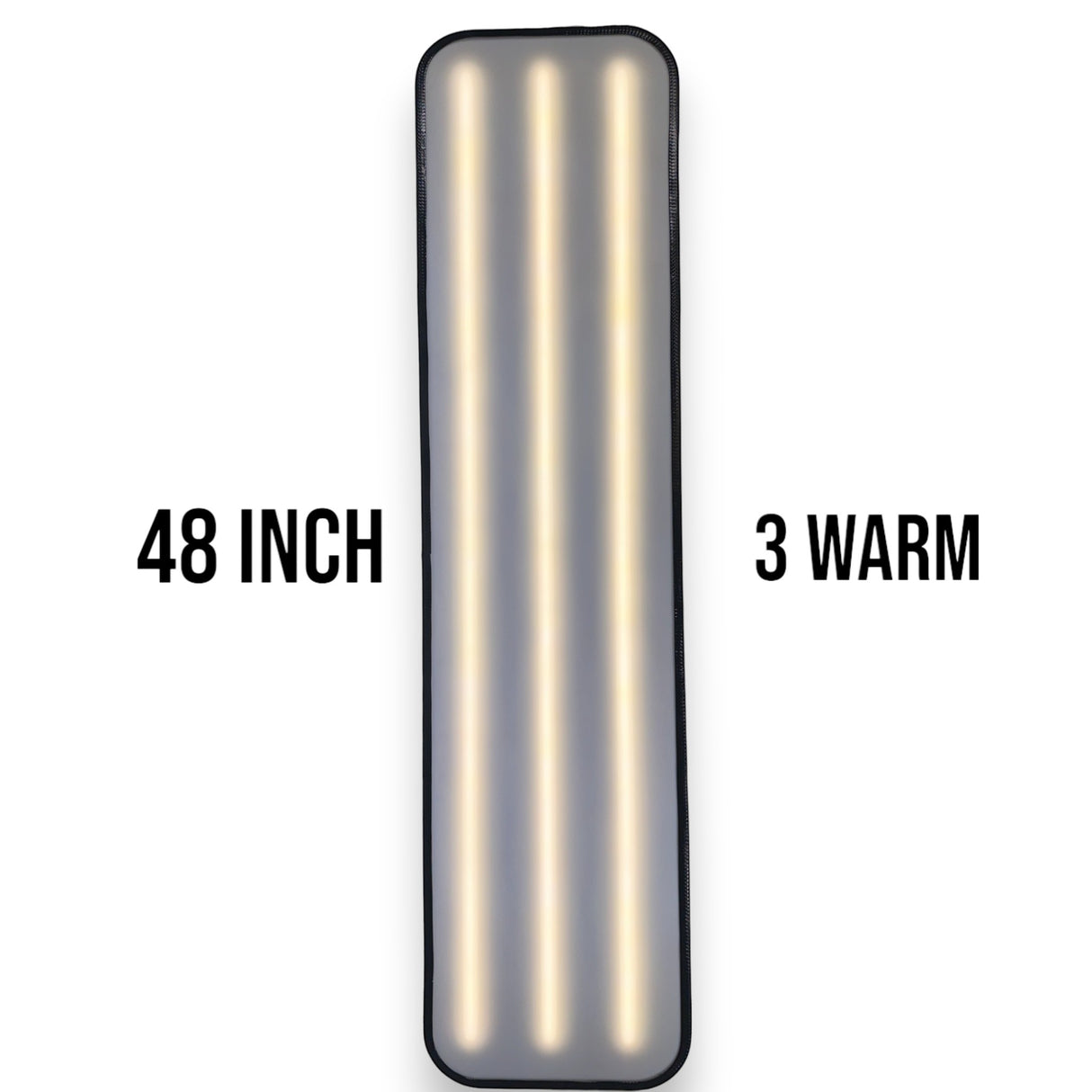 Anson PDR 48 inch X-Factor PDR light with 3 warm LED strips. Lightweight and durable with a protective rubber band.