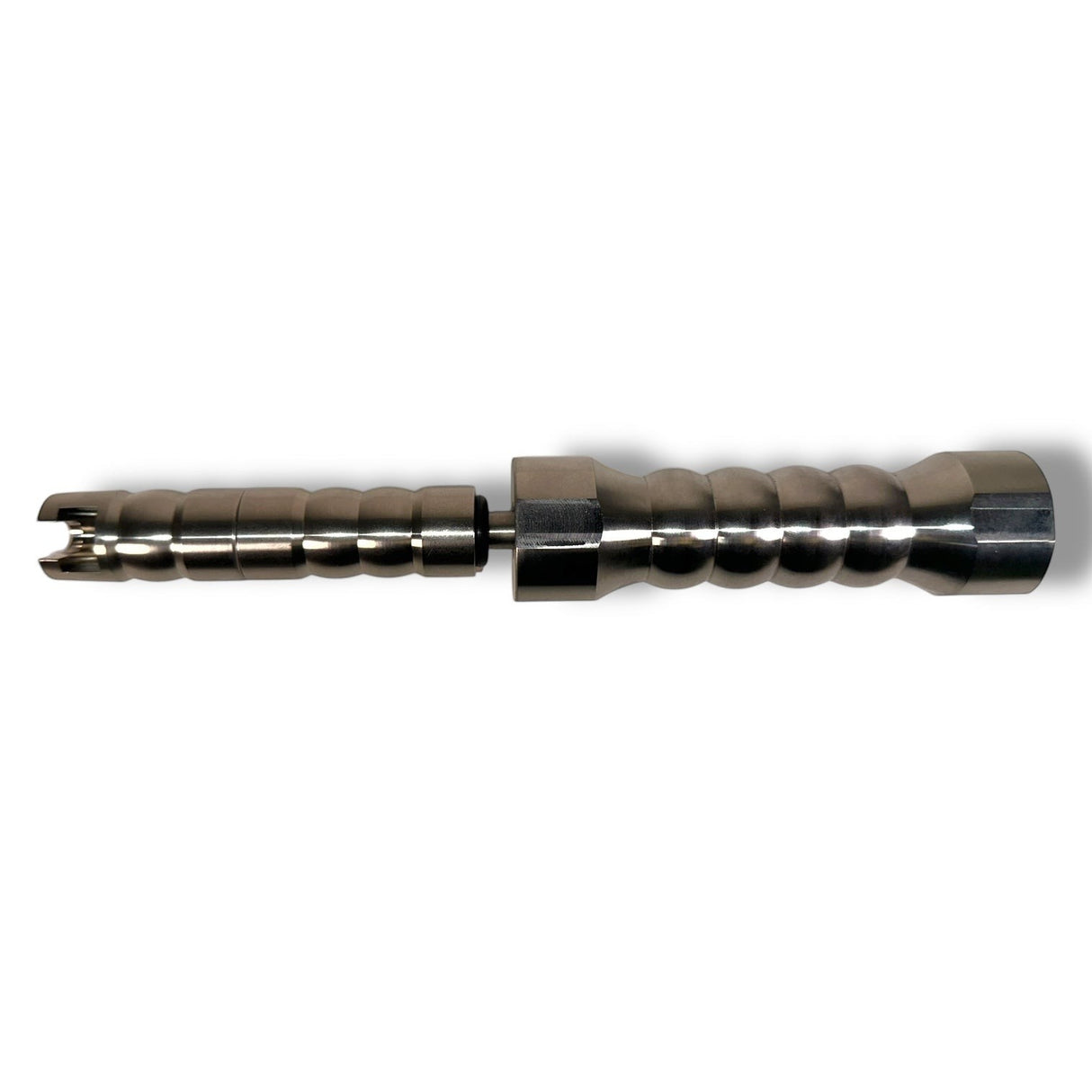 Anson PDR stainless steel slide hammer for cold glue dent repair, with textured grip and interchangeable head.