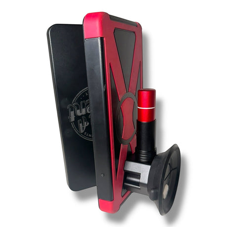 Anson PDR Elimadent X-Factor Flip Light with red and black housing, suction cup, and adjustable LEDs for PDR work.