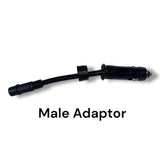 Anson PDR Elimadent black male adapter with a quick connect system and 3 feet of cable for hail lights.