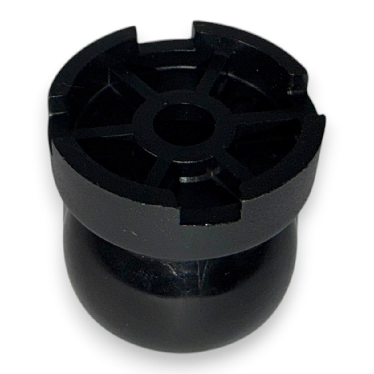 Elimadent black plastic universal accessory mount with a nut and bolt attachment point.