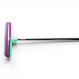 Anson PDR Tequila Tools Double Shot Fixed Handle with purple and green T-handle and stainless steel shaft.