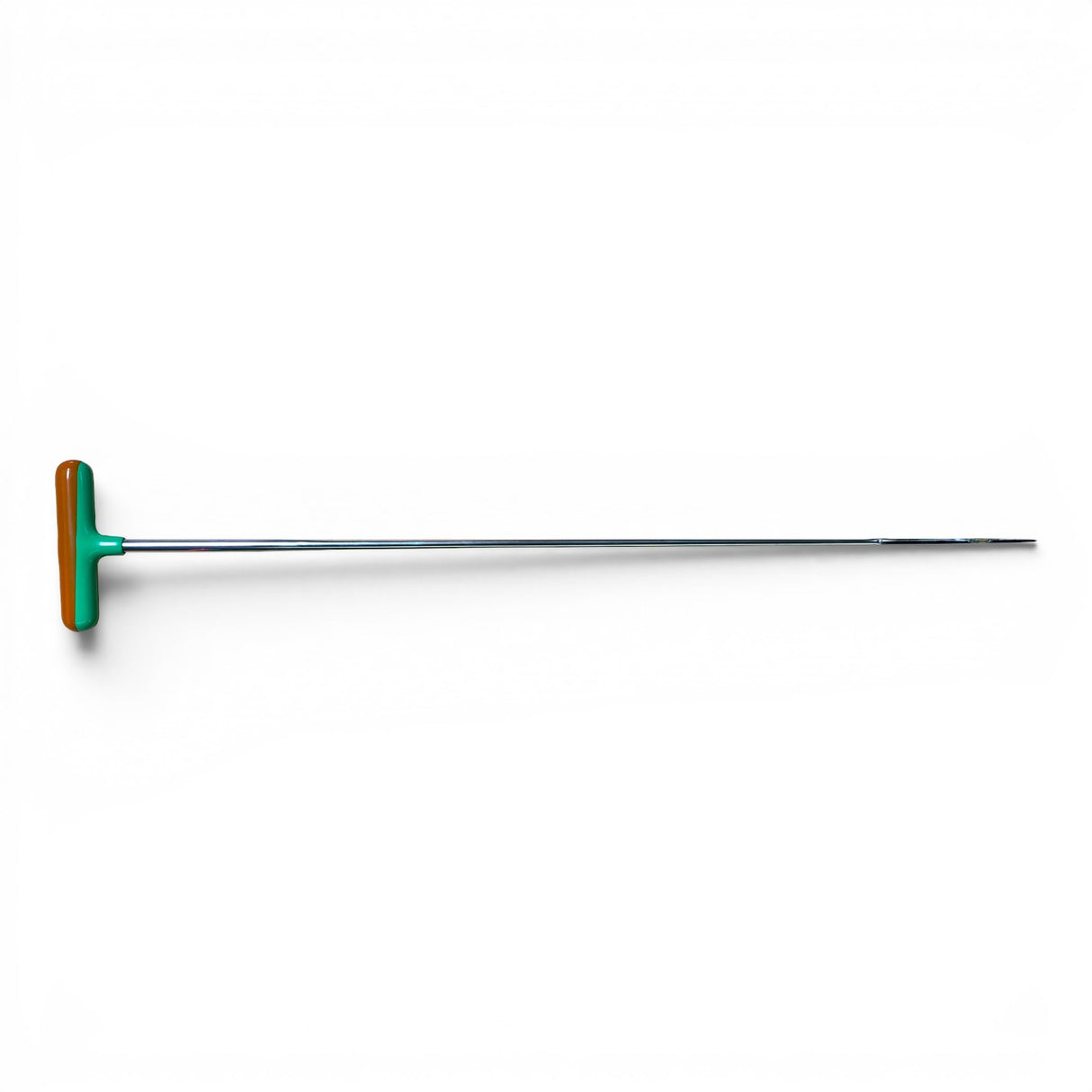 Anson PDR Tequila Tools Double Shot Fixed Handle with orange and green T-handle and stainless steel shaft.