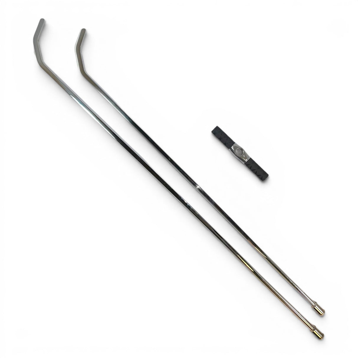 Anson PDR TEQUILA DOUBLE SHOT BLADE HUB XL SET with two stainless steel rods and a tactical T-handle.