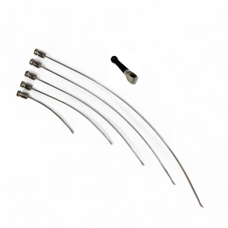 Anson PDR Tequila Rattlesnake 3/4" tail PDR tool set with compact handle. Includes five metal rods of varying lengths and one black handle.
