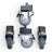 WQ Packout Glideator Caster Upgrade Kit with four grey rubber casters and black mounting blocks for improved stability and mobility.