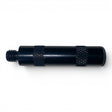 Anson PDR black aluminum 2-inch extension tip with knurled grip and threaded end.