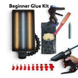 Anson PDR beginner glue pull kit with PDR light, glue gun, knockdown, and assorted tabs.