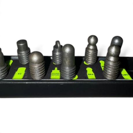 Anson PDR Black Plague micro tips set featuring various metal thread profiles in a magnetic organizer tray
